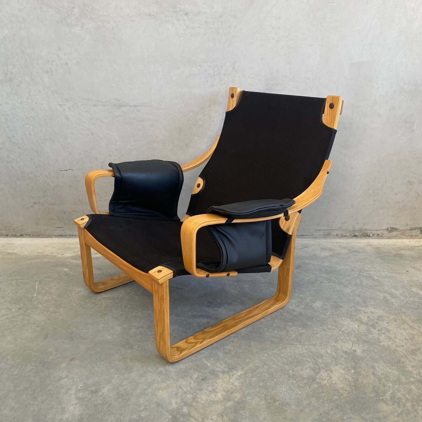 Tessa Monaco Vintage Black Leather Armchair