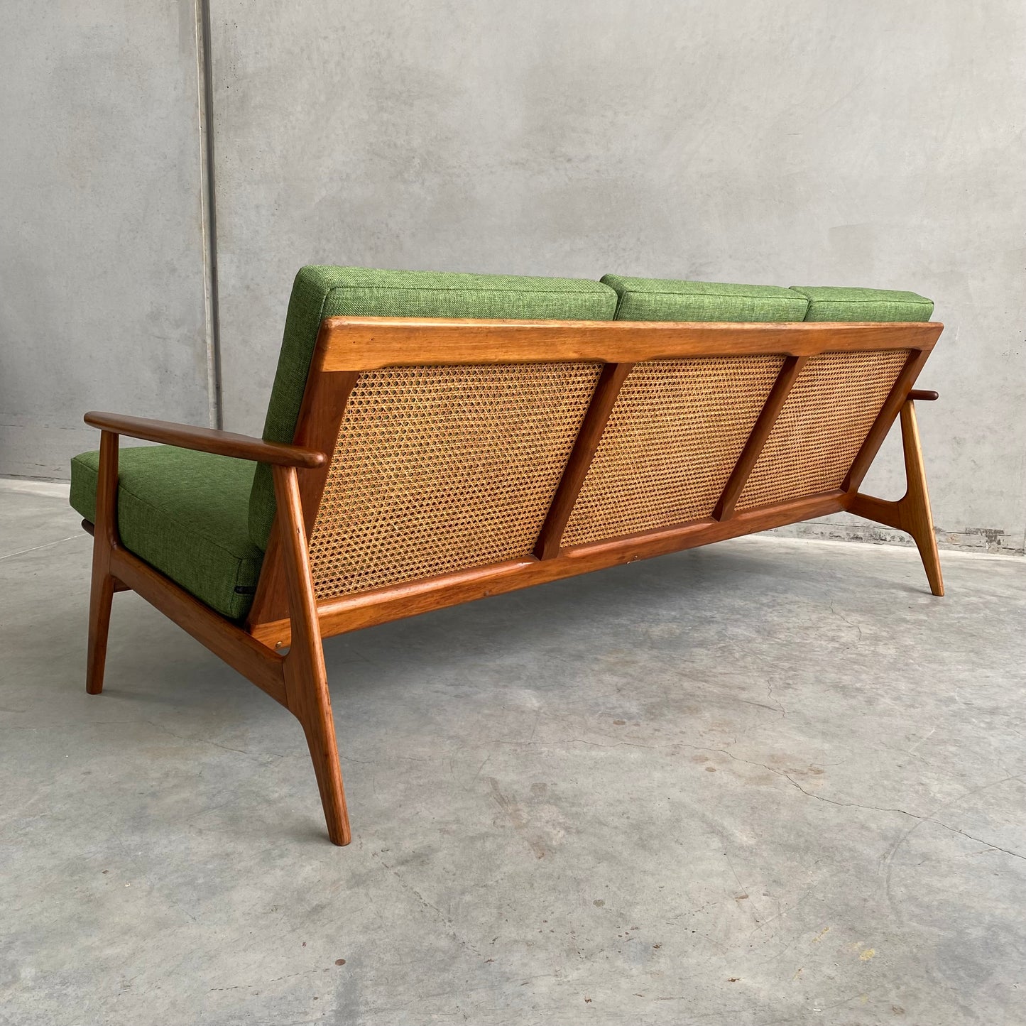 Parker Nordic Rattan Back 1960’s Sofa
