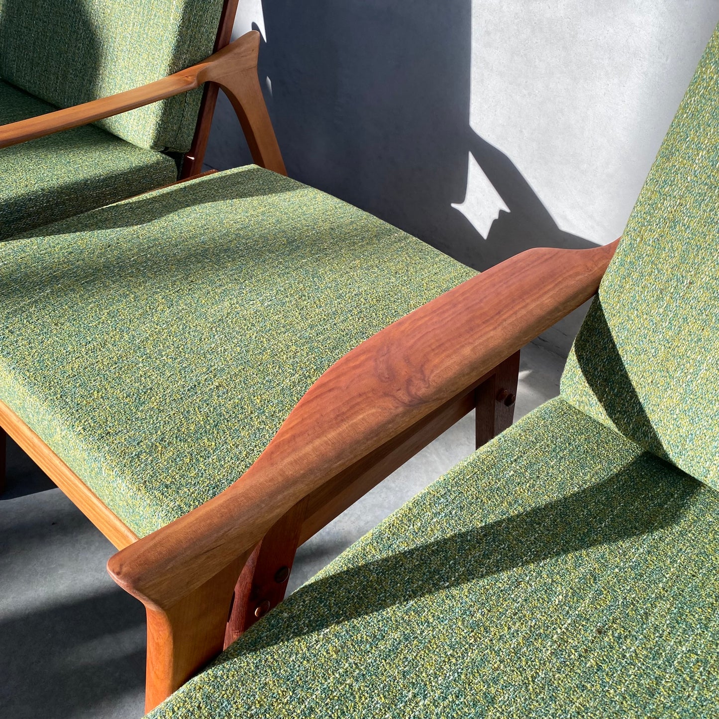 Danish Deluxe Inga Armchairs and Footstool, 1960’s