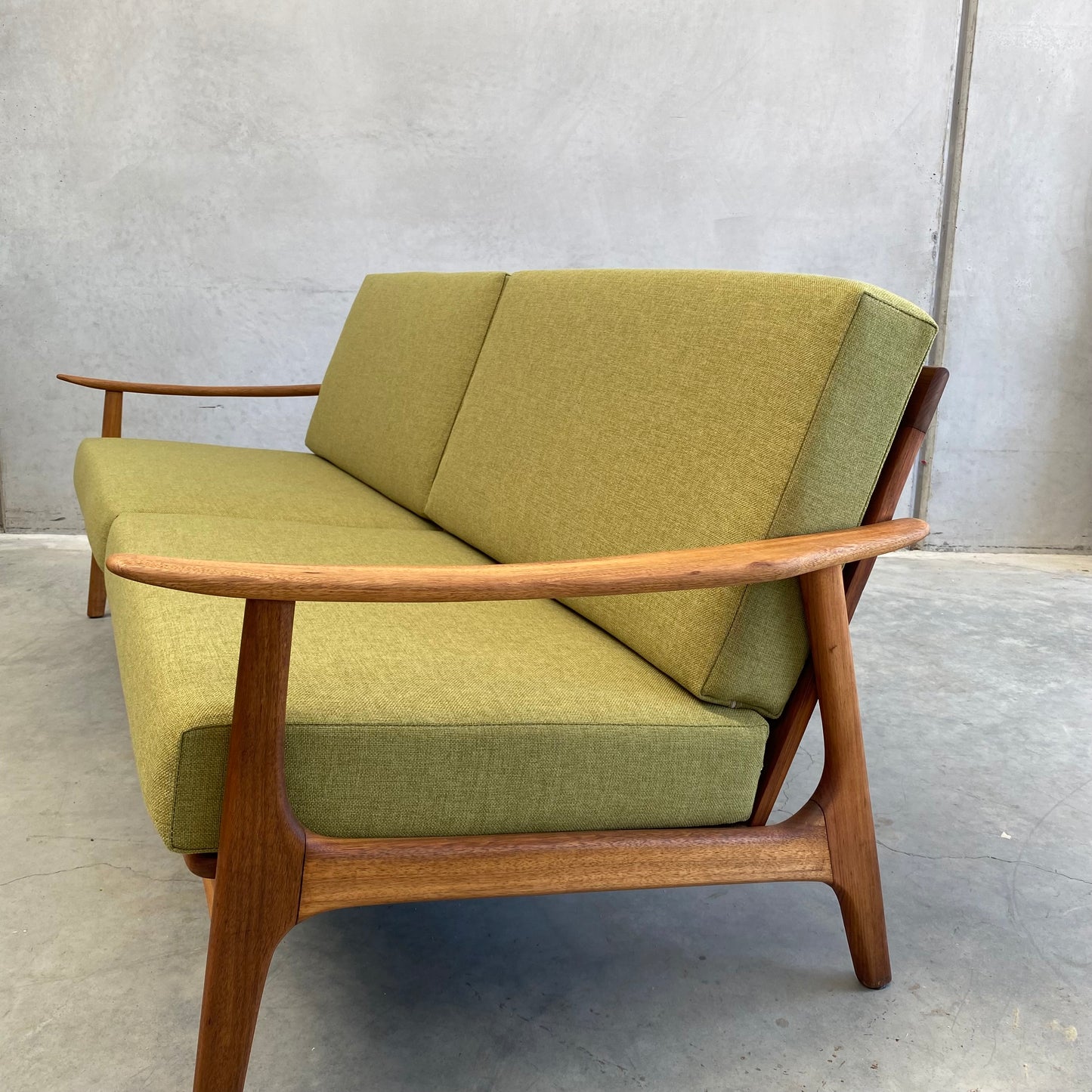 Midcentury Blackwood Rattan 1960’s Sofa