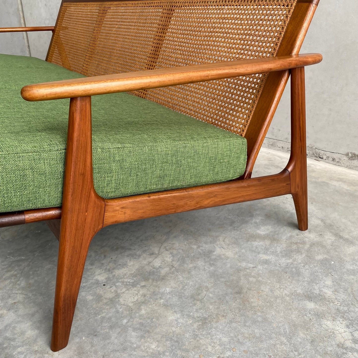 Parker Nordic Rattan Back 1960’s Sofa