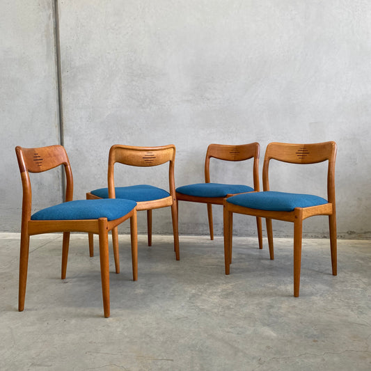 Johannes Andersen Mid-Century Oak Dining Chairs