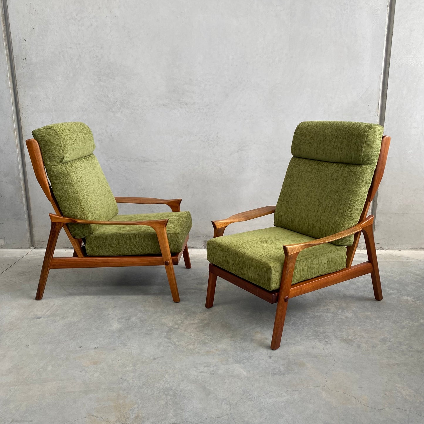Danish Deluxe Inga Highback Armchairs