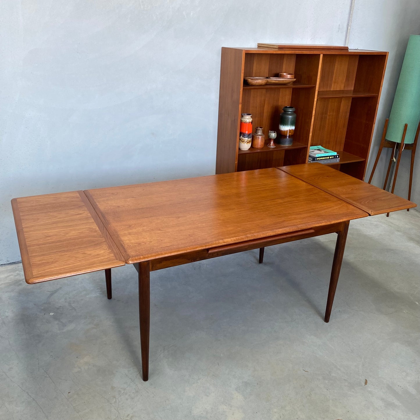 Burgess Midcentury Extendable Dining Table