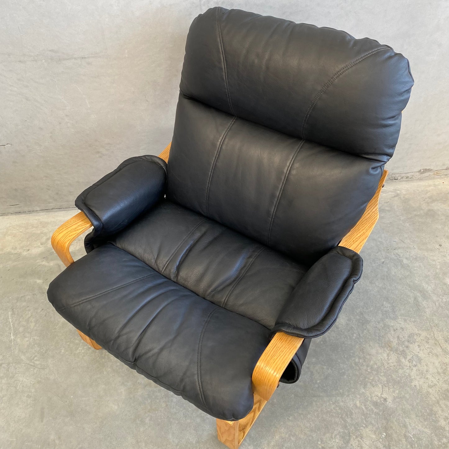 Tessa Monaco Vintage Black Leather Armchair