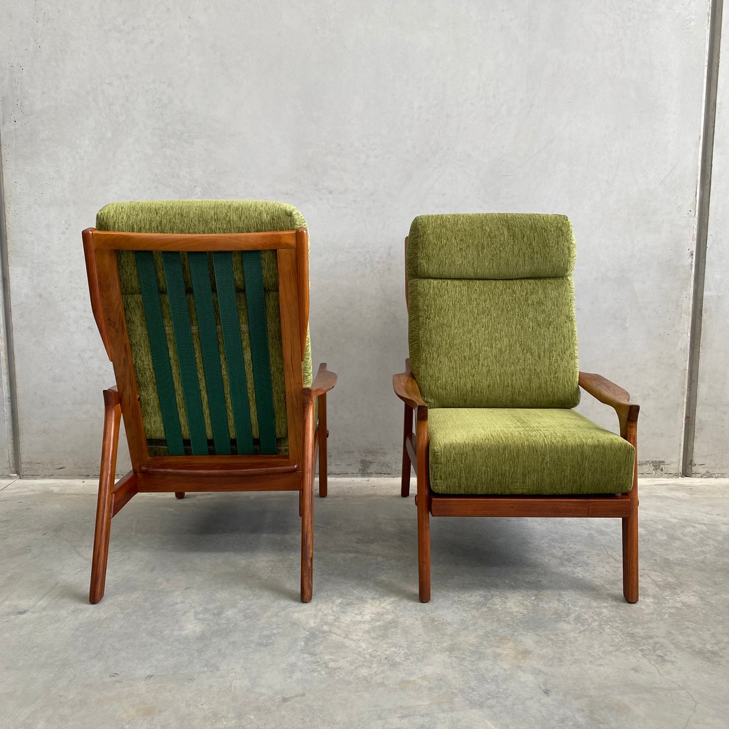 Danish Deluxe Inga Highback Armchairs