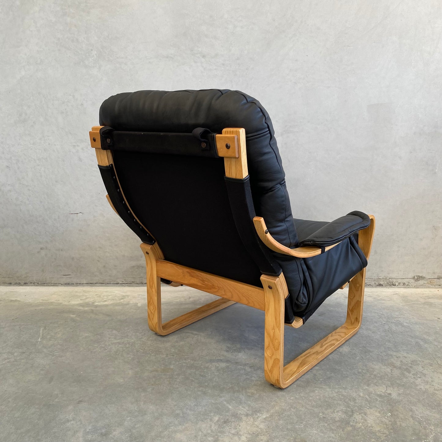 Tessa Monaco Vintage Black Leather Armchair