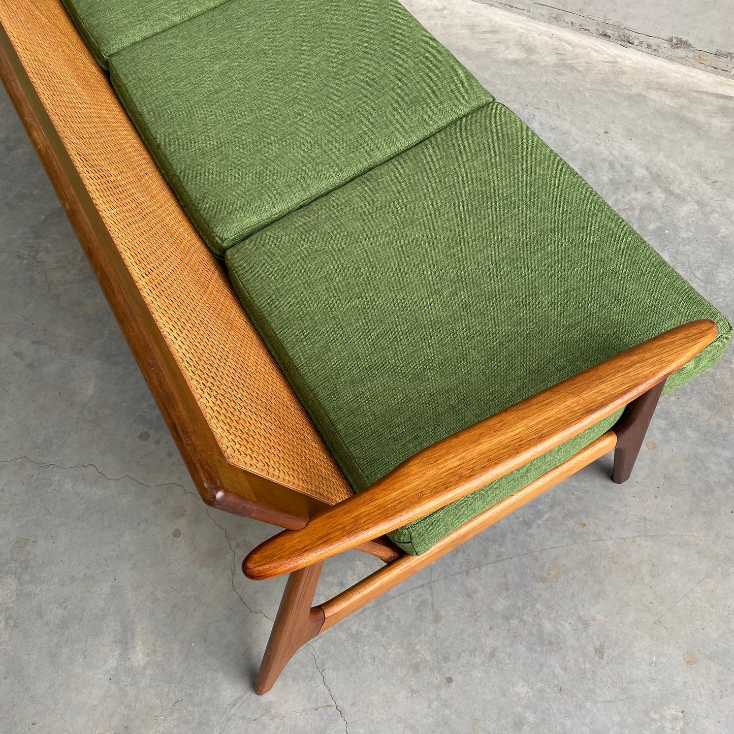 Parker Nordic Rattan Back 1960’s Sofa