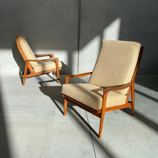 Parker Model 161 Midcentury Highback Armchairs