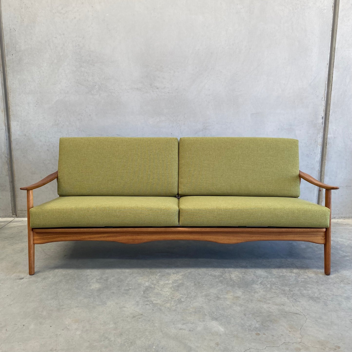 Midcentury Blackwood Rattan 1960’s Sofa
