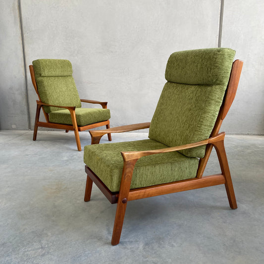 Danish Deluxe Inga Highback Armchairs