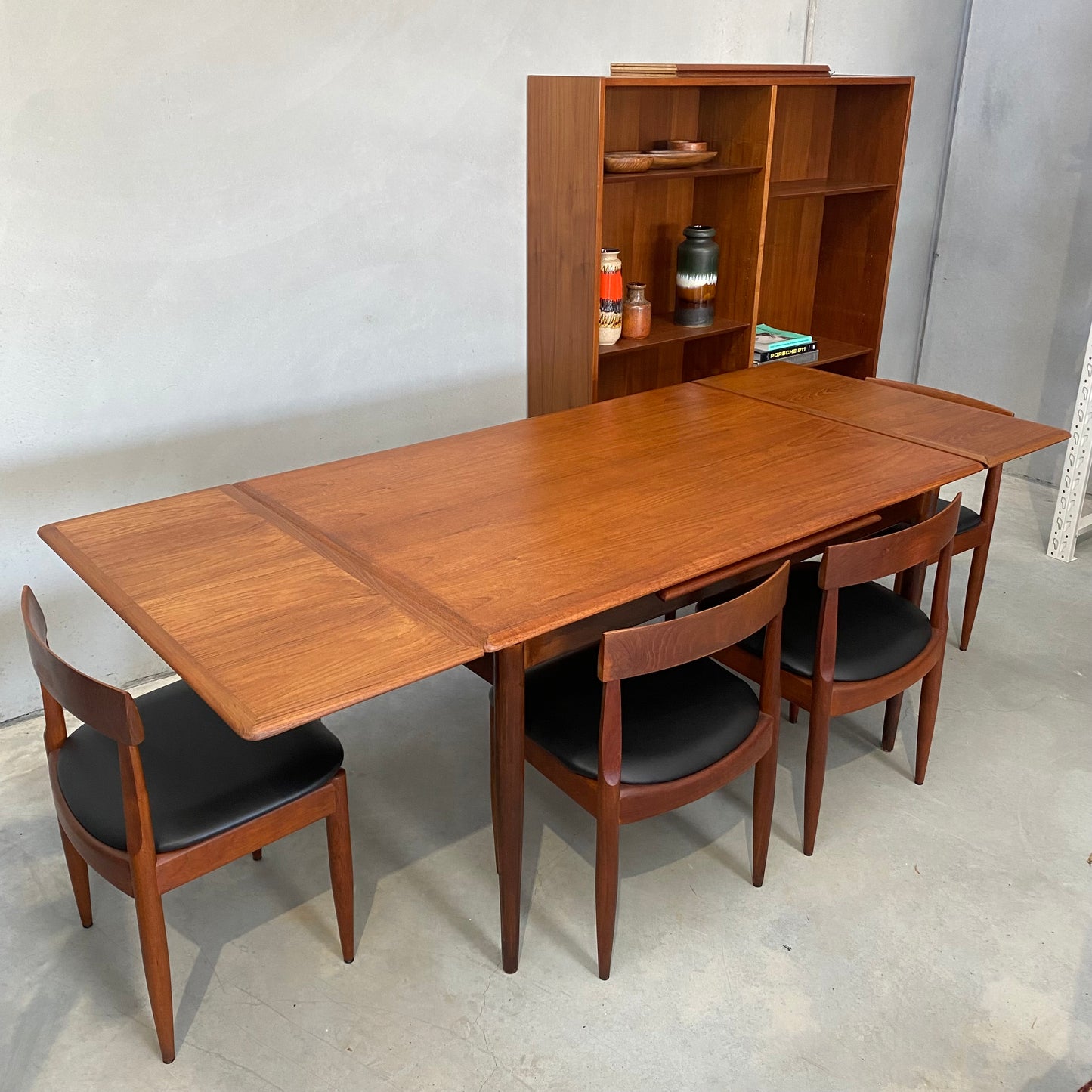 Burgess Midcentury Extendable Dining Table