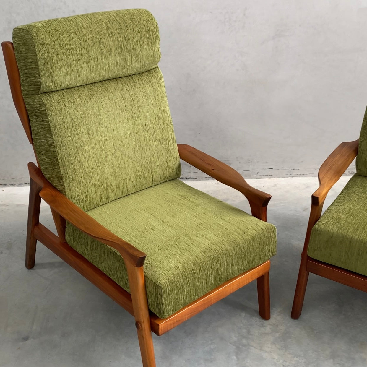 Danish Deluxe Inga Highback Armchairs