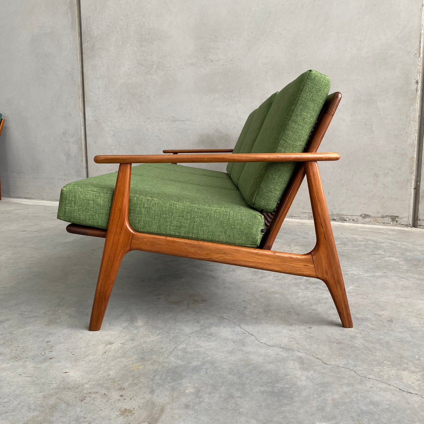 Parker Nordic Rattan Back 1960’s Sofa