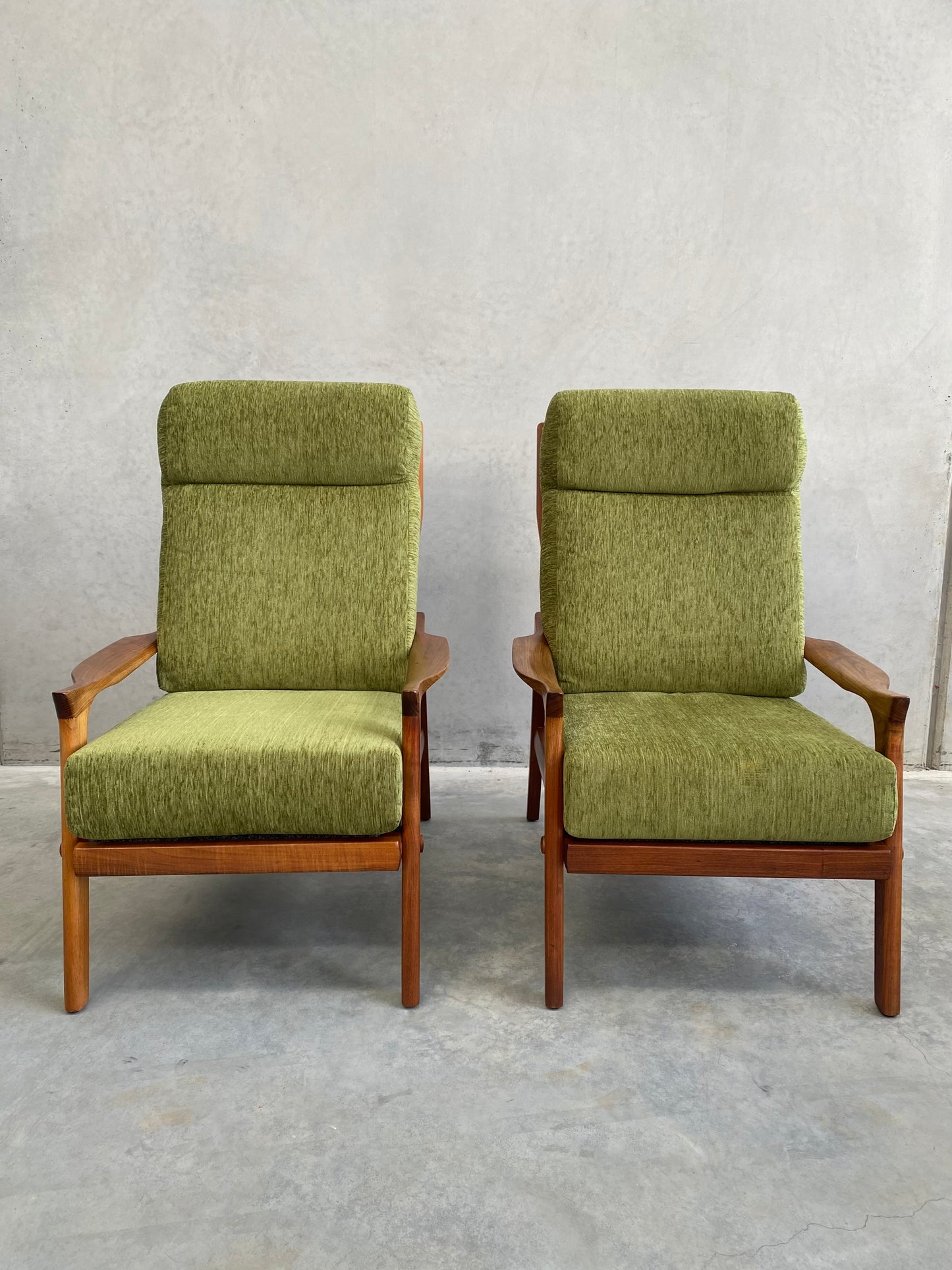 Danish Deluxe Inga Highback Armchairs