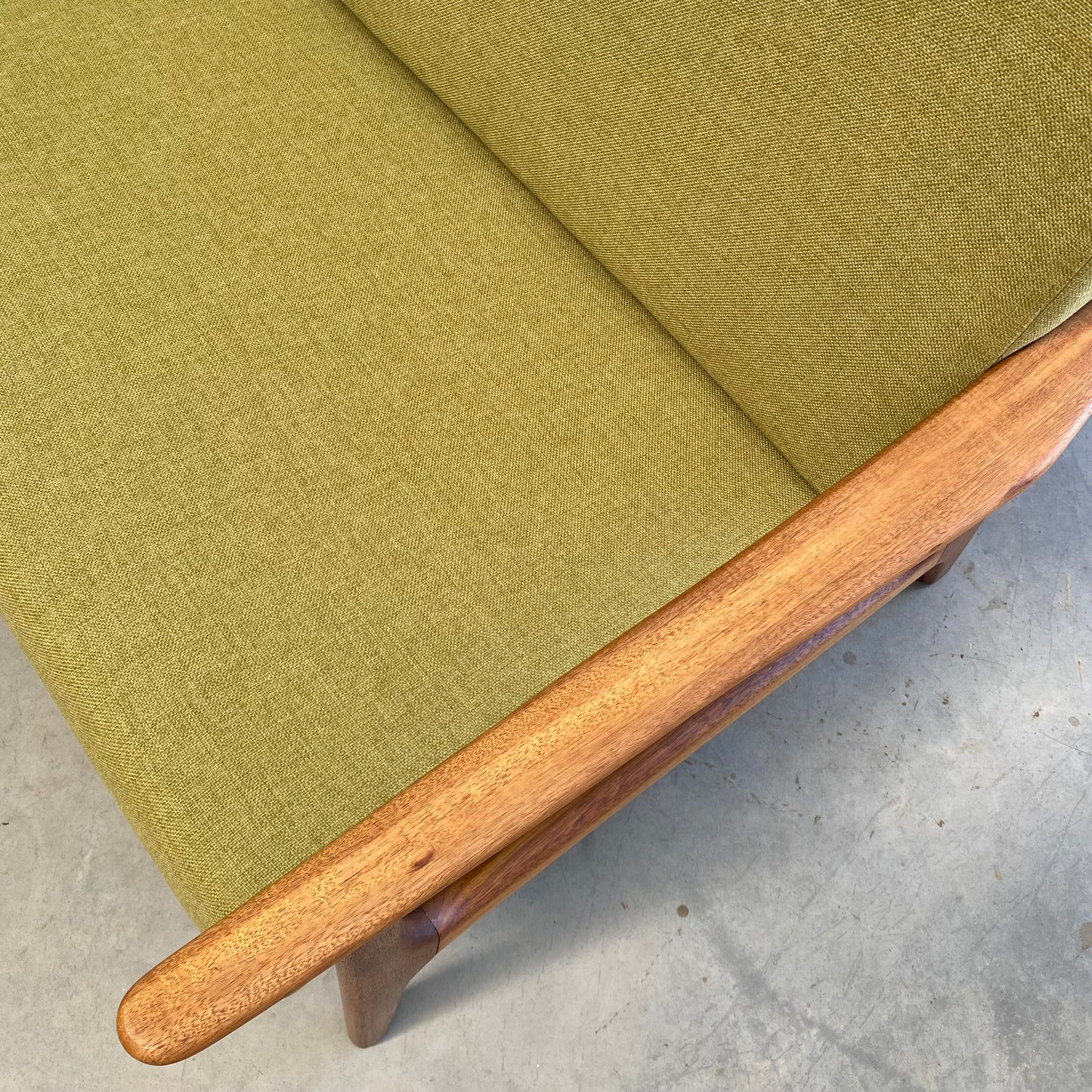 Midcentury Blackwood Rattan 1960’s Sofa