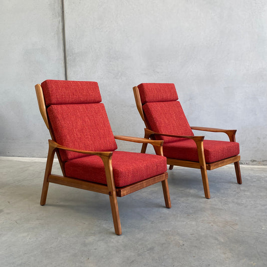Danish Deluxe Inga Highback 1960’s Armchairs