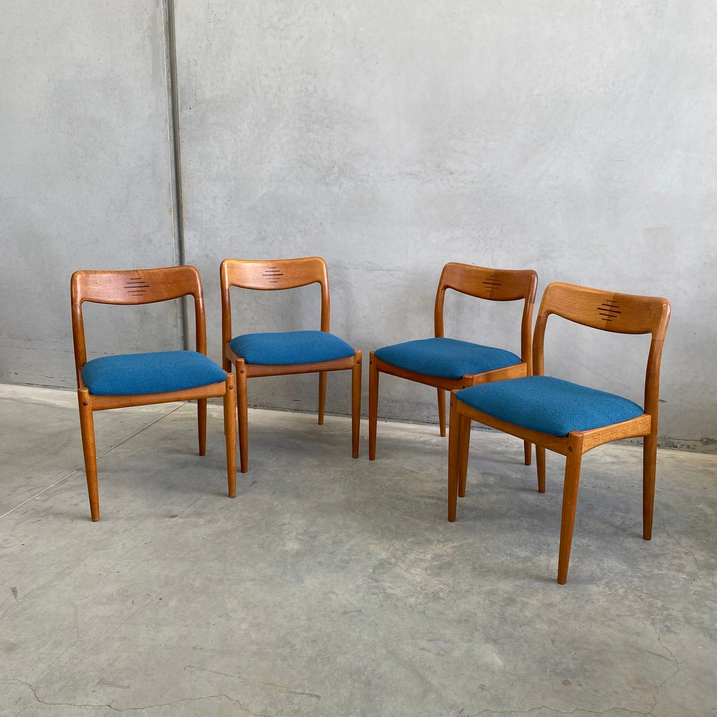 Johannes Andersen Mid-Century Oak Dining Chairs