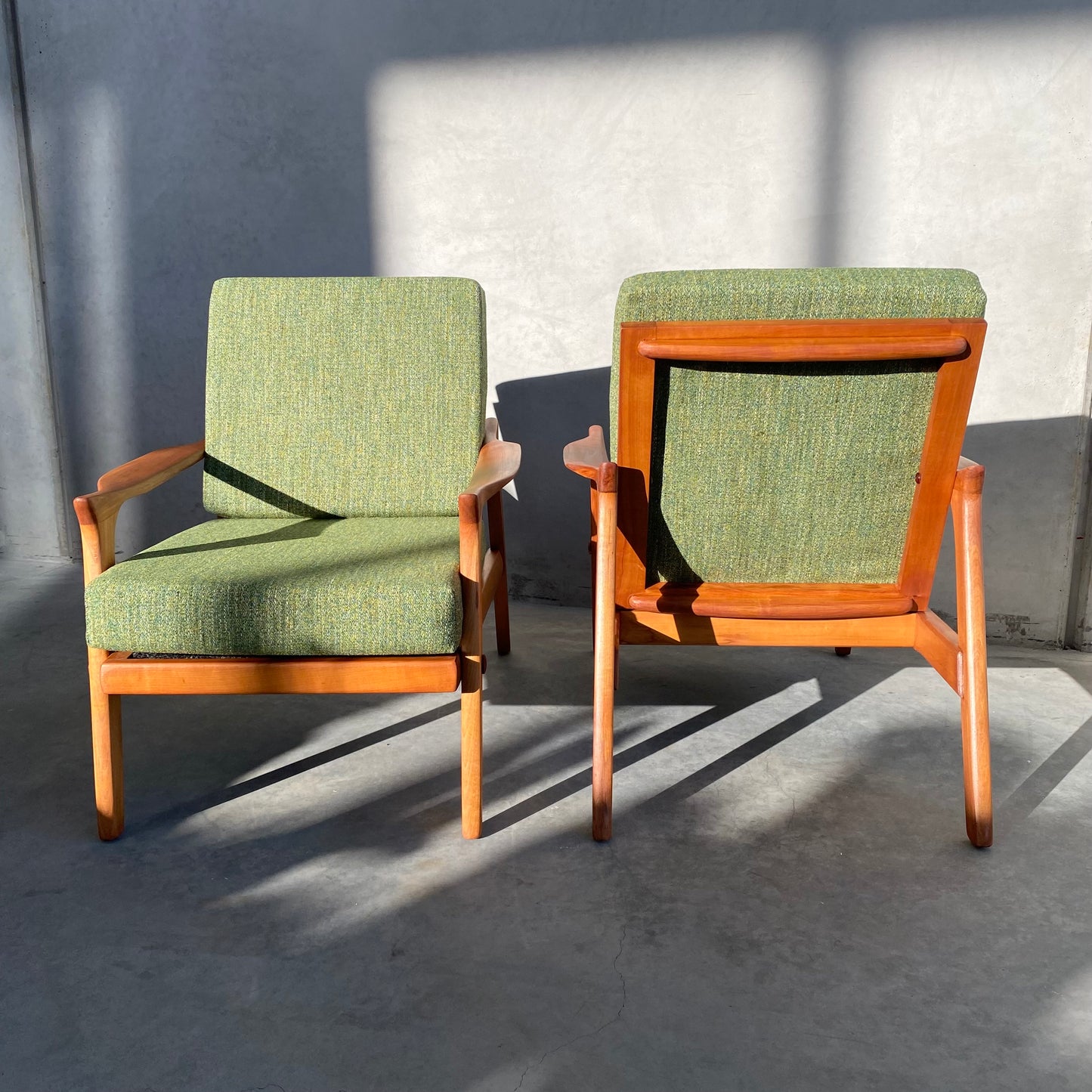 Danish Deluxe Inga Armchairs and Footstool, 1960’s
