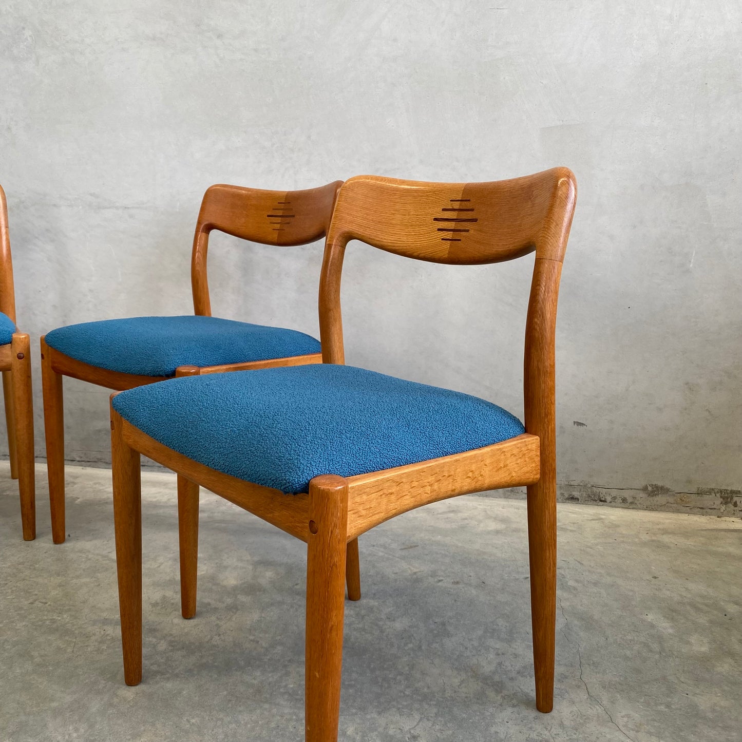 Johannes Andersen Mid-Century Oak Dining Chairs