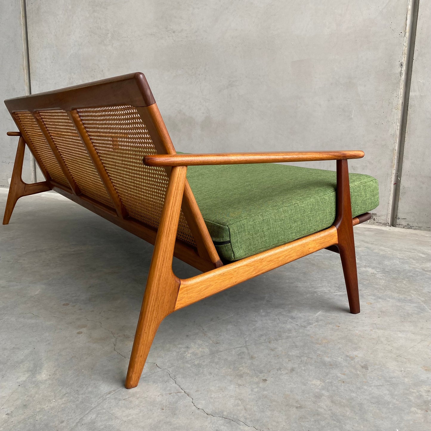 Parker Nordic Rattan Back 1960’s Sofa