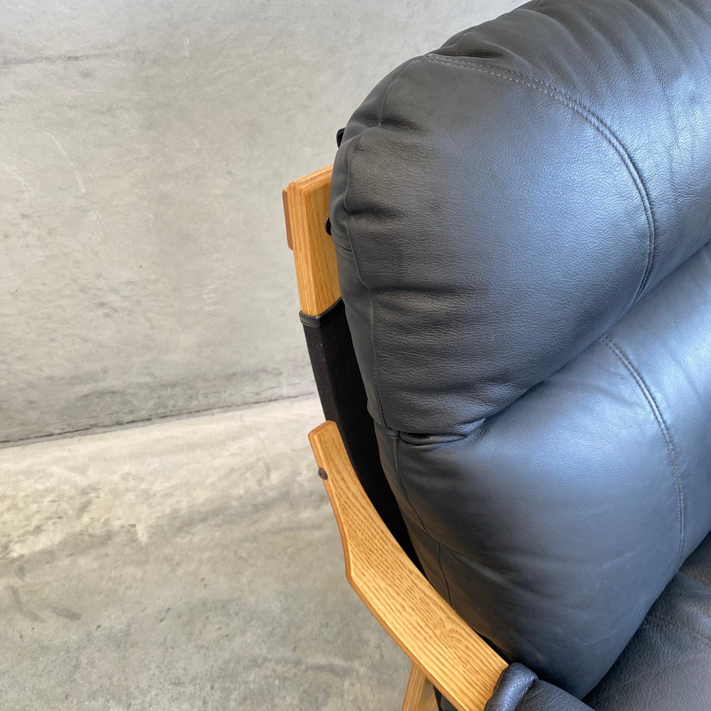 Tessa Monaco Vintage Black Leather Armchair