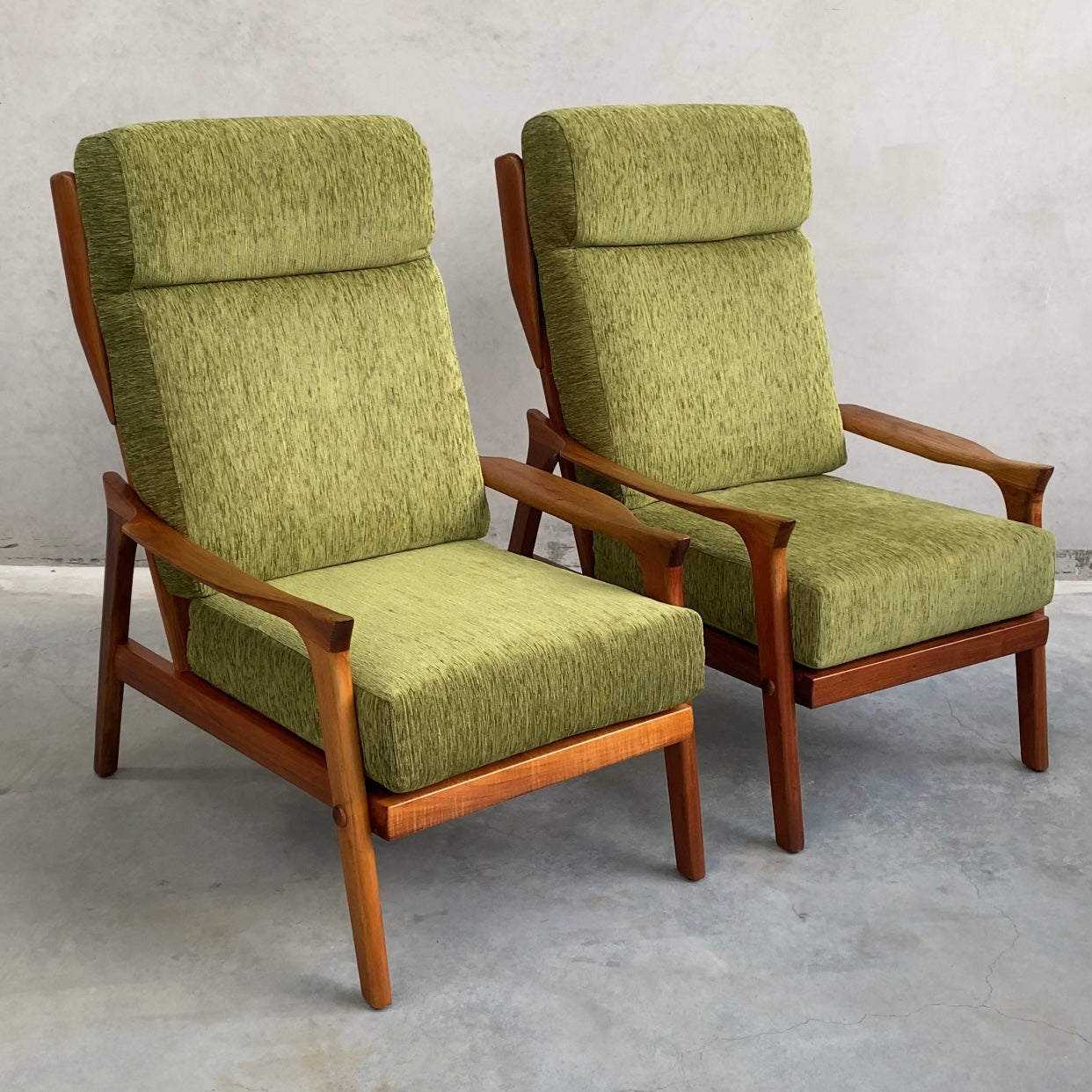 Danish Deluxe Inga Highback Armchairs