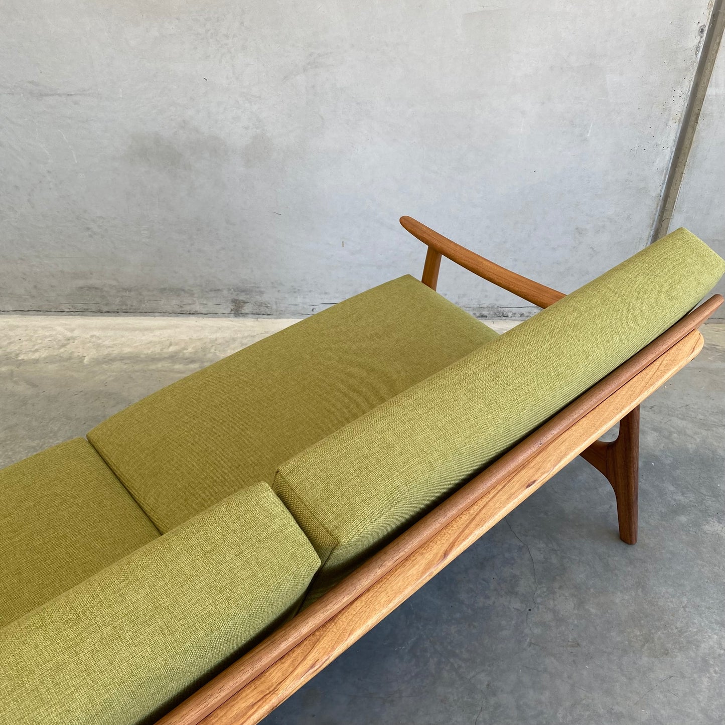 Midcentury Blackwood Rattan 1960’s Sofa