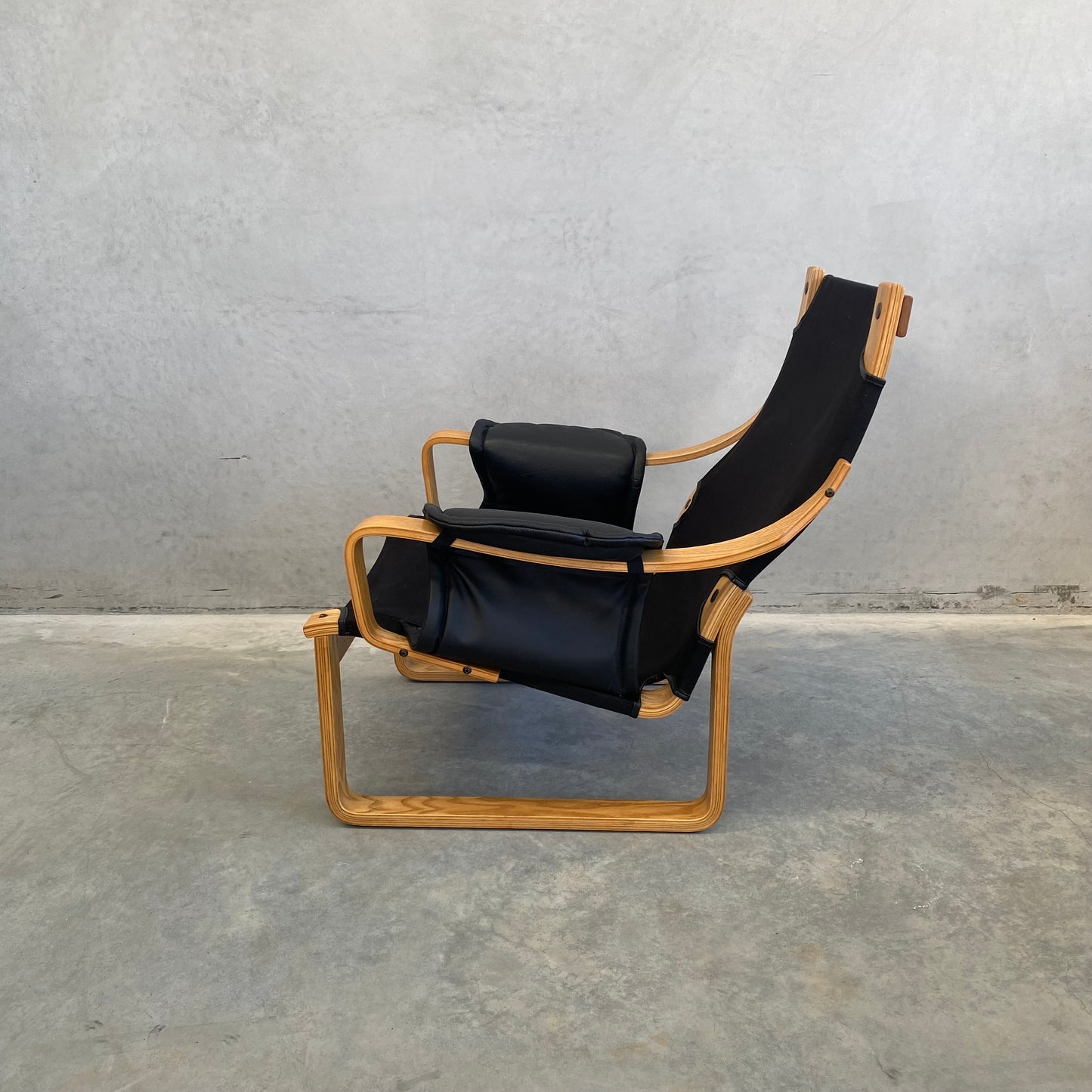 Tessa Monaco Vintage Black Leather Armchair