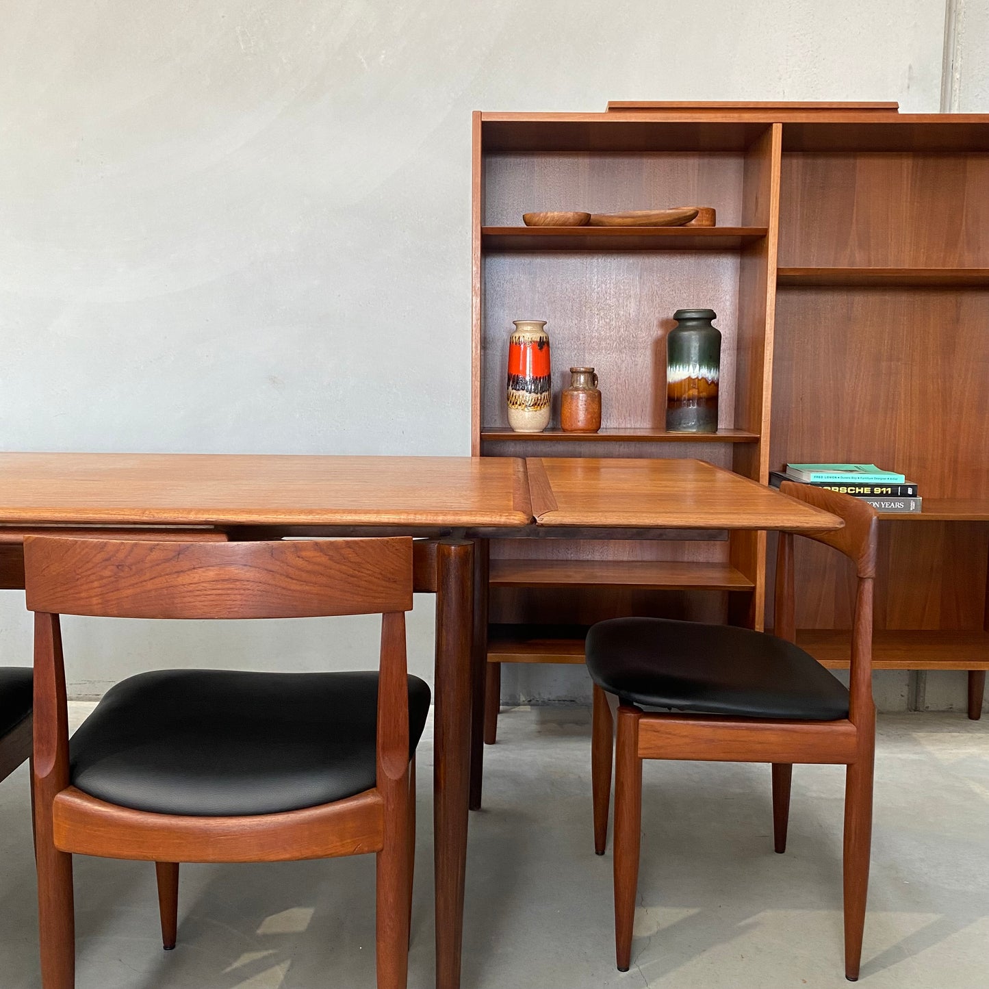 Burgess Midcentury Extendable Dining Table